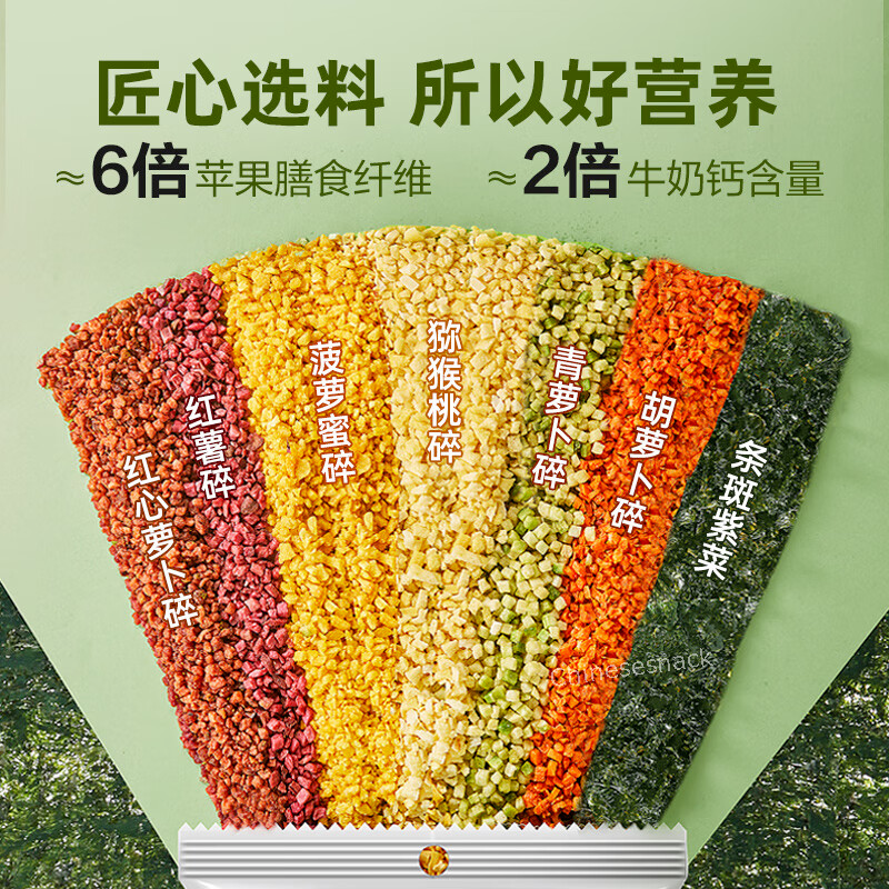 76.8g x 2 Bags Crispy Seaweed Slices with Dried Fruit Veg 良品铺子果蔬海苔脆