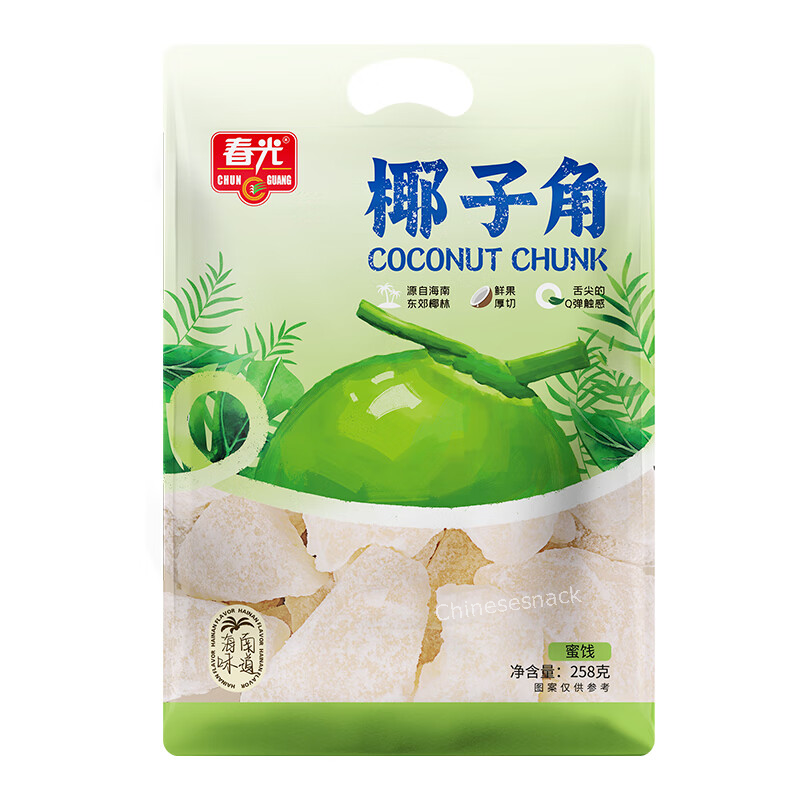 258g x 2 Chunguang Coconut Chunk Crispy Candy Snacks 春光椰子角
