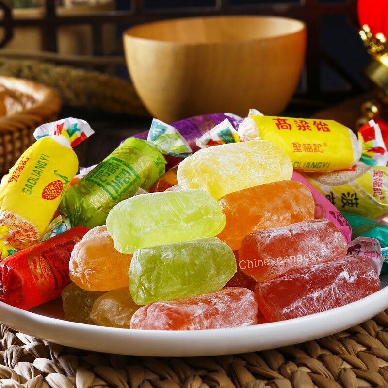500g Shengfuji Mixed-Fruit Sorghum Maltose Soft Candy Snacks Present Party Food