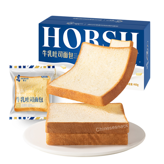 460g Horsh Creamy Milk Toast Bread Snack - Breakfast with butter, jam, or honey.