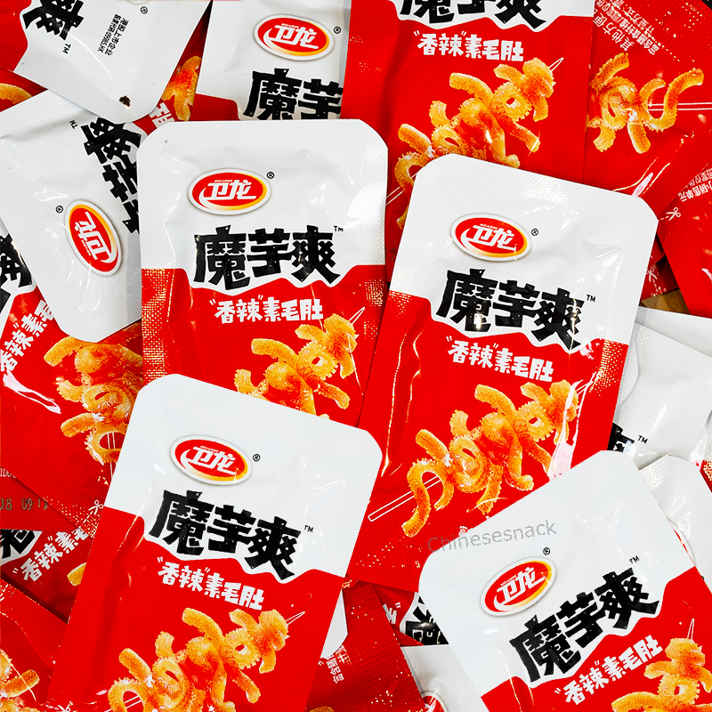 500g (about 29 small bags) Moyu Weilong Spicy Snacks Chinese Specialty 卫龙魔芋爽香辣味