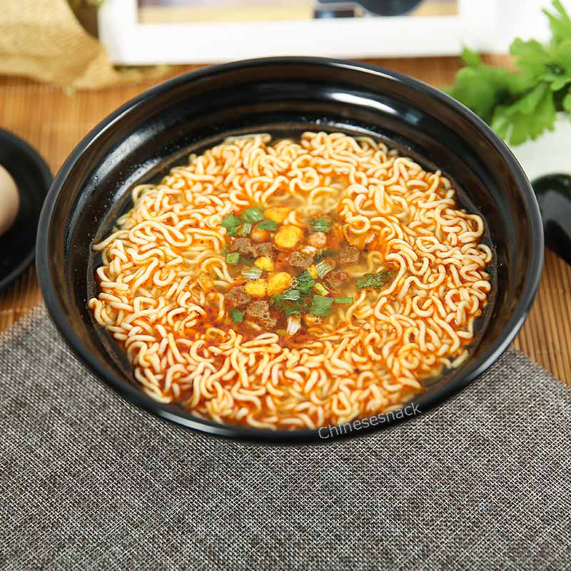 5 Bags Kangshifu Chinese Instant Noodles Stir-fried Beef Noodle Ramen 康师傅爆椒牛肉面