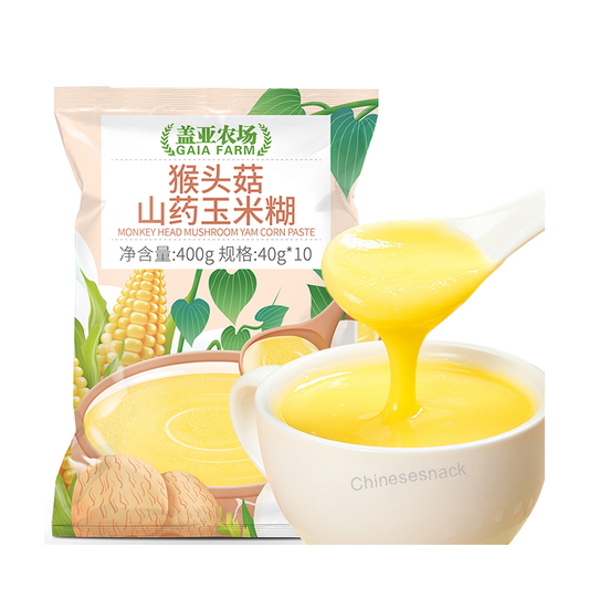 400g Gut-Friendly Hericium Corn Congee with Mountain Yam Instant Porridge