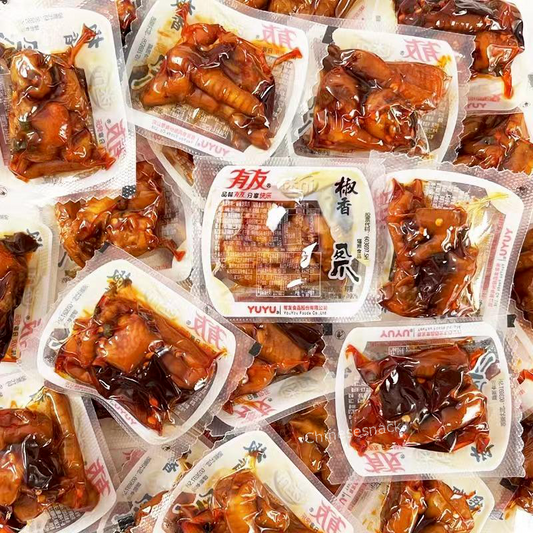 500g Youyou Jiaoxiang Chicken Feet Chinese Chicken Feet Spicy Snacks 有友迷你凤爪椒香味