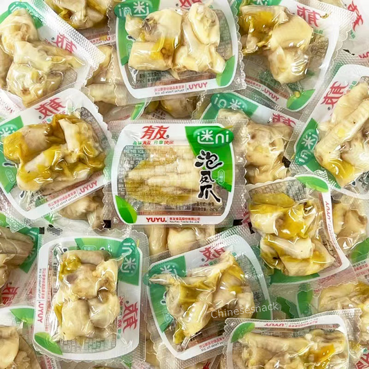 500g Chinese Youyou Mini Pack Pickled Chicken Feet Spicy Snacks 有友迷你泡椒凤爪泡椒味