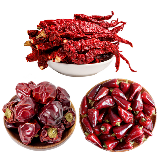 250g +250g +250g Chinese 3 Kinds of Dried Chili Red Chili 中国红辣椒 二荆条/灯笼椒/子弹头各250克