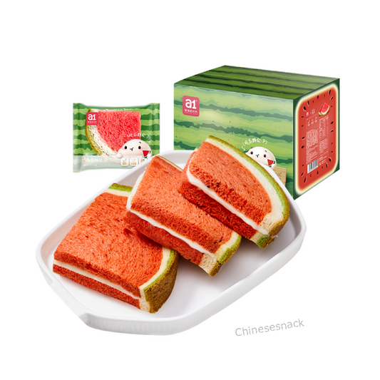 7 Pieces a1 WATERMELON Shaped Colored Flavored Breads Toasts Kid's Cute Gift Present