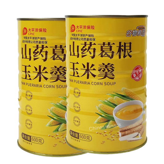600g x 2 Cans Instant Yam-Kudzu-Corn Porridge Soup Nourishing Food