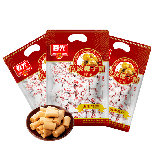 250g x 3 Chunguang Coconut Candy Hard Candy Chinese Specialty Snacks 春光传统椰子糖