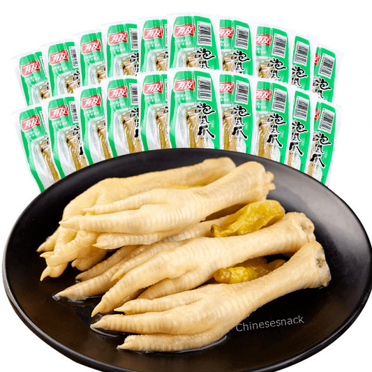 20 Pieces WHOLE PIECE Youyou Chinese Pickled Pepper Chicken Feet Snacks 有友整只泡椒凤爪