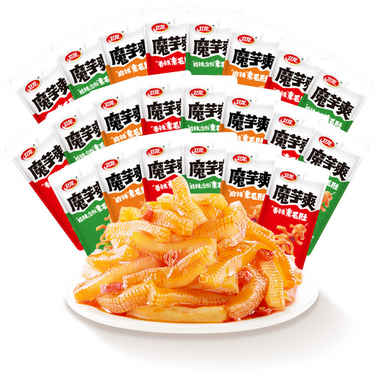 500g (about 29 small bags) Moyu Weilong Snacks 3 Flavors Mixed 卫龙魔芋爽混合口味