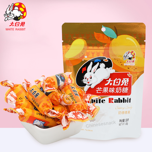 58g White Rabbit Mango-Flavored Milk Candy Creamy Chewy Bites Kids’ Gift