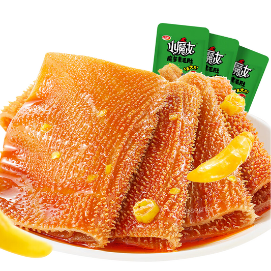 20 Small Bags Sour Spicy Weilong Sumaodu Vegetarian Tripe Snacks 卫龙小魔女魔芋素毛肚酸辣火锅味