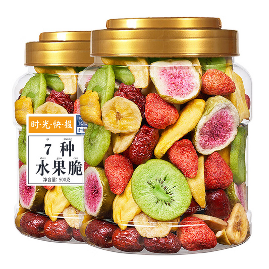ONE Can (500g) Freeze Dried Fruit Bulk - 7 Fruits Mixed Snacks Food