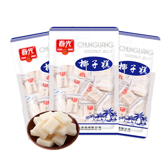 200g x 3 Chunguang Coconut Jelly Desserts Candy Chinese Specialty Snacks 春光椰子糕