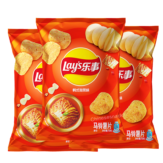70g x 3 Bags Lay’s Korean Kimchi-Flavored Potato Chips Snacks