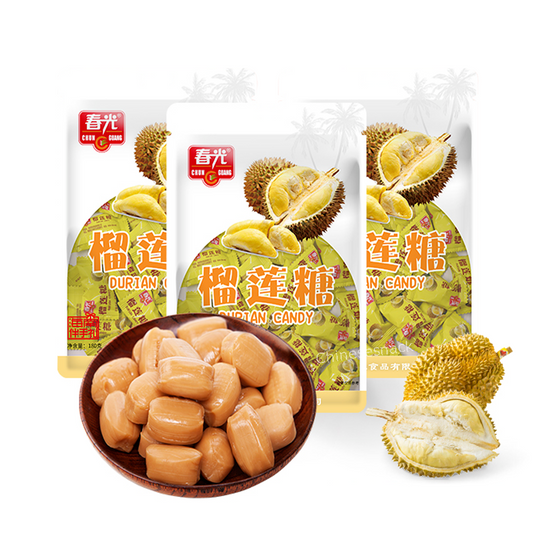 180g x 3 Chunguang Durian Candy Hard Candy Chinese Specialty Snacks 春光榴莲糖