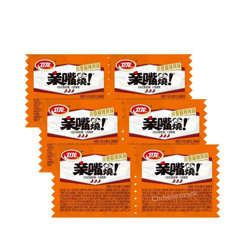 500g WEILONG Qinzuishao Kiss Burn Hot Slices Hotstrips Spicy Gluten 卫龙亲嘴烧川香麻辣风味