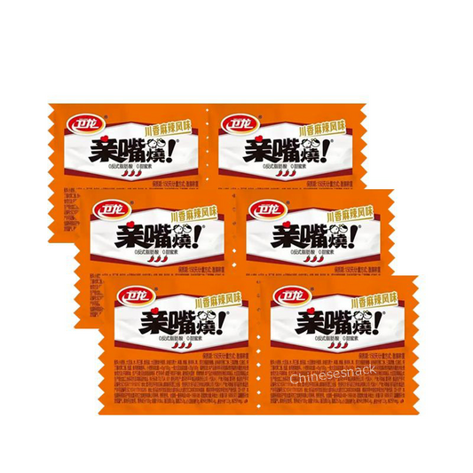 500g WEILONG Qinzuishao Kiss Burn Hot Slices Hotstrips Spicy Gluten 卫龙亲嘴烧川香麻辣风味