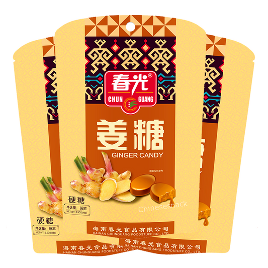 98g x 3 Chunguang Ginger Candy Hard Candies 春光姜糖中国特产