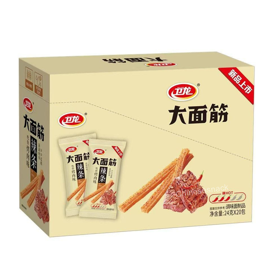 24g x 20 Weilong Latiao 'Finger-Licking' BBQ-Flavored Spicy Strips Party Size