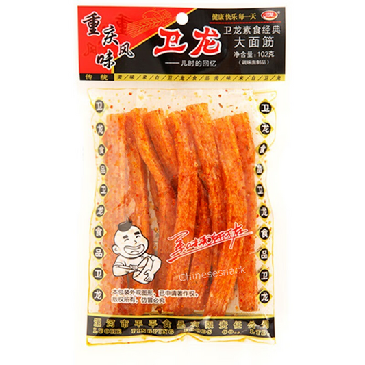 WEILONG LATIAO Hotstrips Hot Strips Chinese Spicy Snacks 卫龙经典辣条大面筋