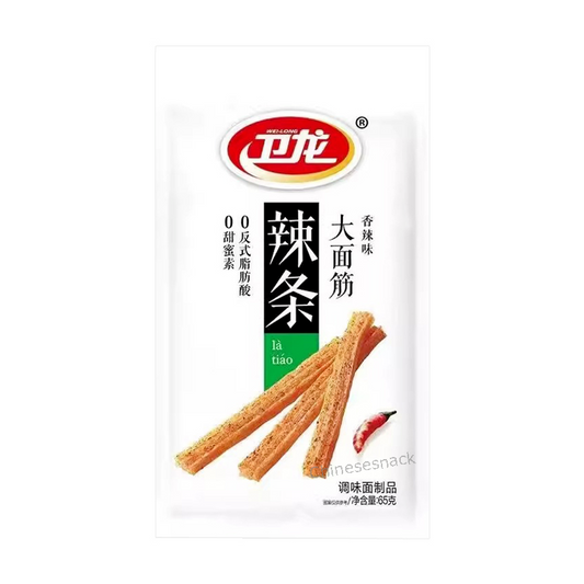 WEILONG LATIAO Hotstrips Hot Strips Chinese Spicy Snacks 卫龙辣条大面筋
