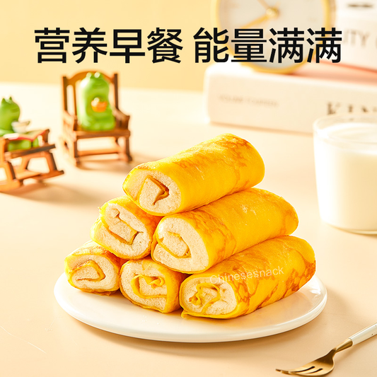420g Liangpinpuzi Egg Wrap with Floss Rolls Breads Fluffy Snack