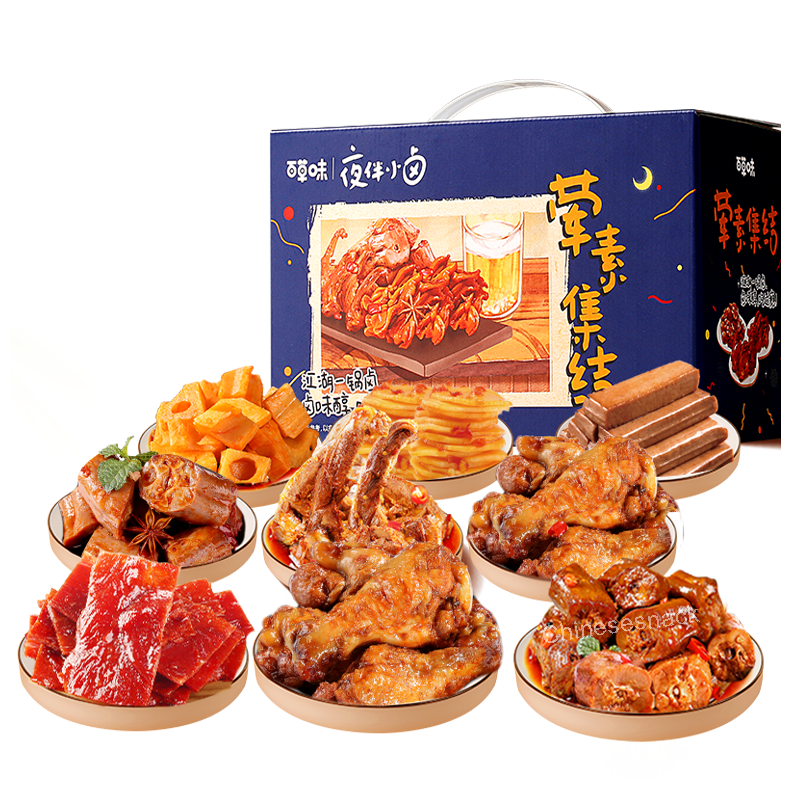 690g Baicaowei Midnight Snack Braised Combo Chinese Spicy Snack Dorm Room Feast