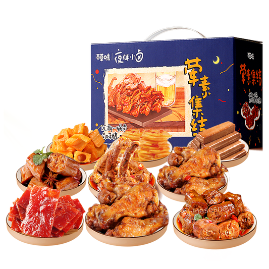 690g Baicaowei Midnight Snack Braised Combo Chinese Spicy Snack Dorm Room Feast
