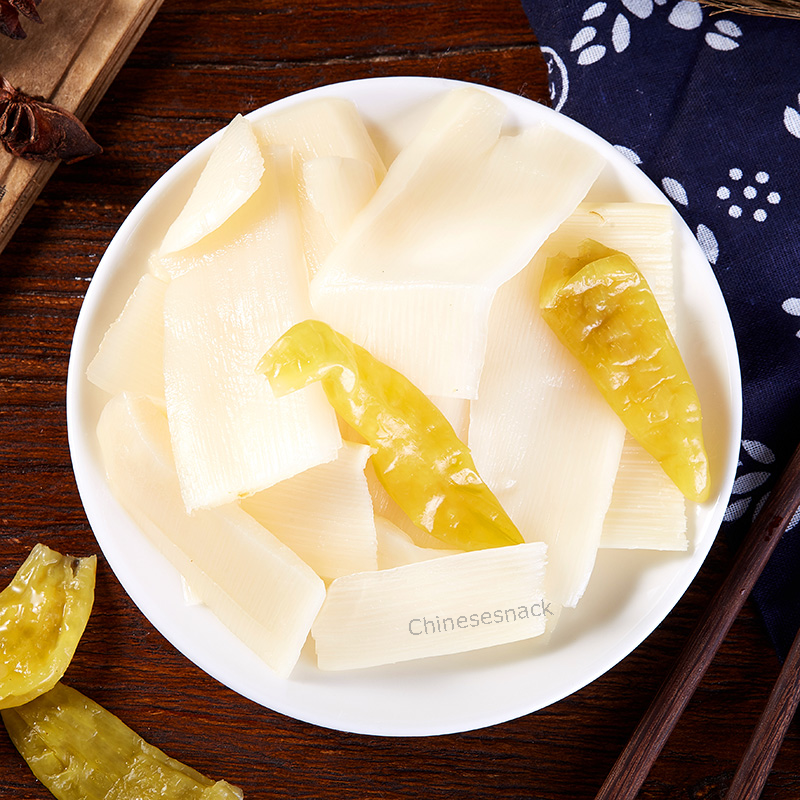 5 Bags Youyou Pickled Bamboo Shoots Snacks Chinese Spicy Snacks 有友泡椒山椒竹笋
