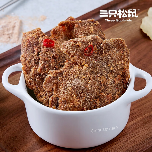 100g Three Squirrels Spicy Beef Slices Dried Beef Jerky Snacks 三只松鼠香辣味牛肉片