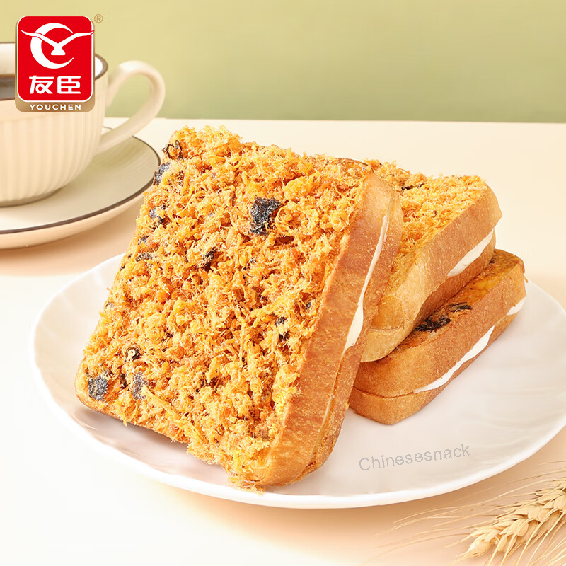 500g Youchen Floss & Seaweed Sandwich Toasts Breads Snack Quick Office Breakfast