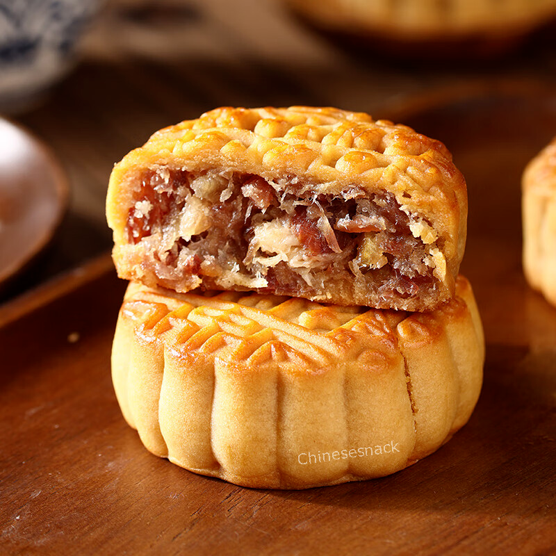 NEW TASTE! 5 Packs Xinghualou Mooncake Orange Spanish Hams Moon Cakes 杏花楼西班牙火腿月饼