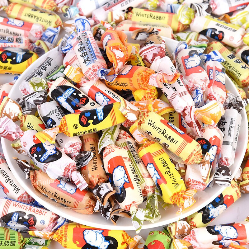 96 Pieces 12-Flavor Variety Pack White Rabbit Assorted Milk Candies Creamy Candy