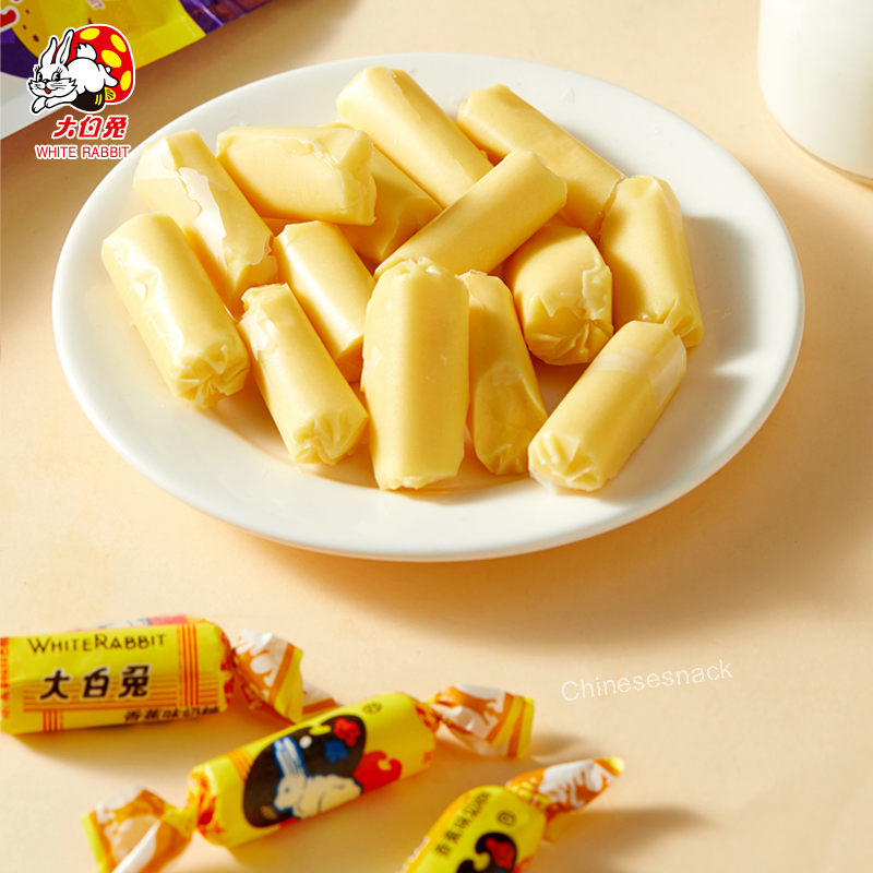 3 x 58g White Rabbit Banana-Flavored Milk Candy Creamy Chewy Bites Kids’ Gift