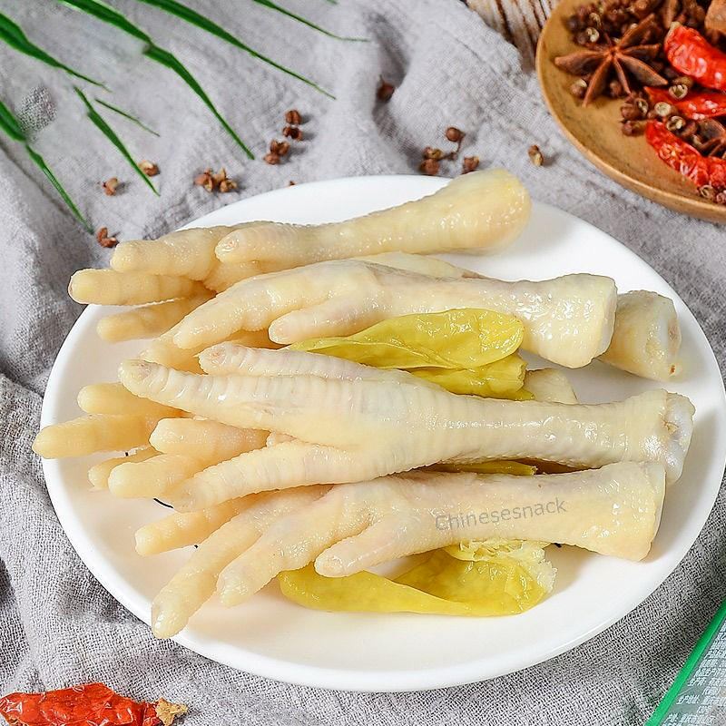 20 Pieces WHOLE PIECE Youyou Chinese Pickled Pepper Chicken Feet Snacks 有友整只泡椒凤爪