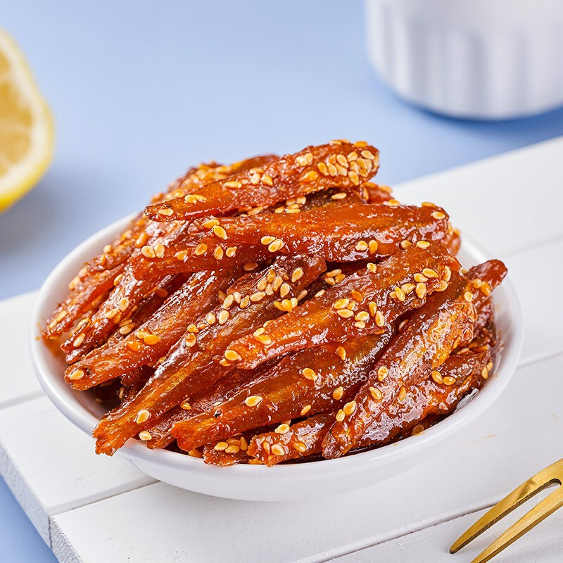 500g (One Can) Fragrant Chili Small Fish Jerky Chinese Spicy Snacks