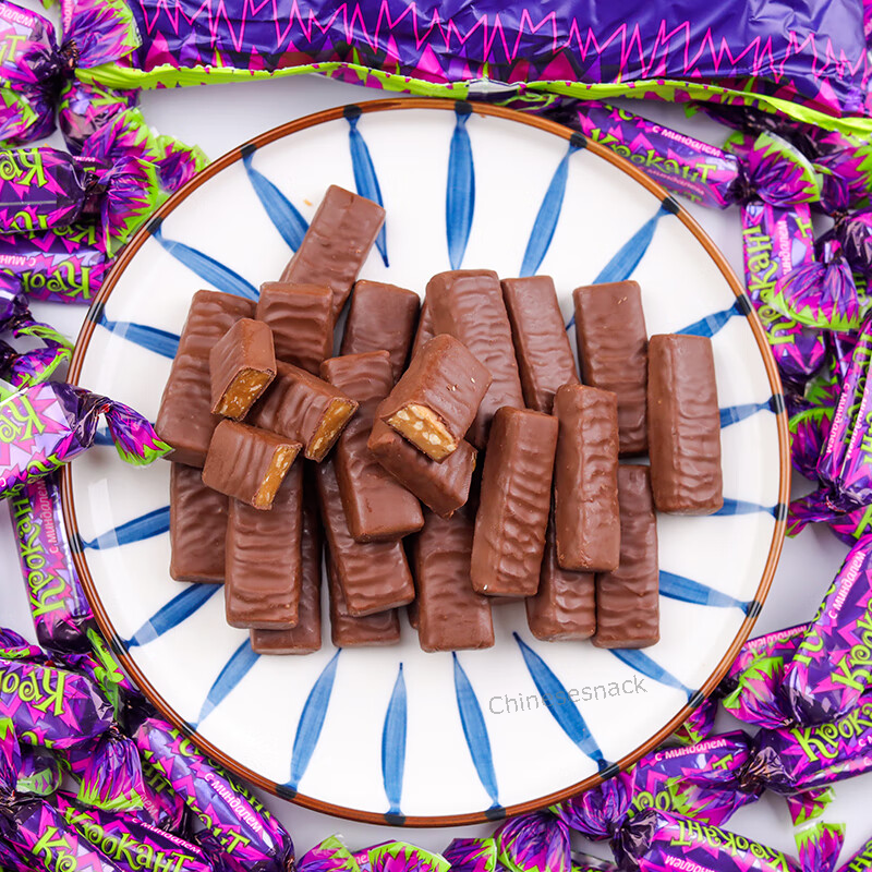 Kpokaht Chocolate Candy Bars with Nuts Sweet Snack Food Present 紫皮糖KDV巧克力糖果坚果夹心