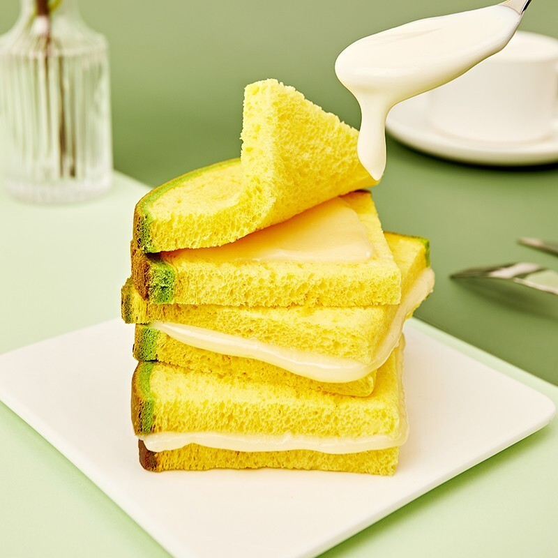 8 Pieces a1 Hami Melon Cantaloupe Shaped Colored Flavored Breads Toasts Gift Present