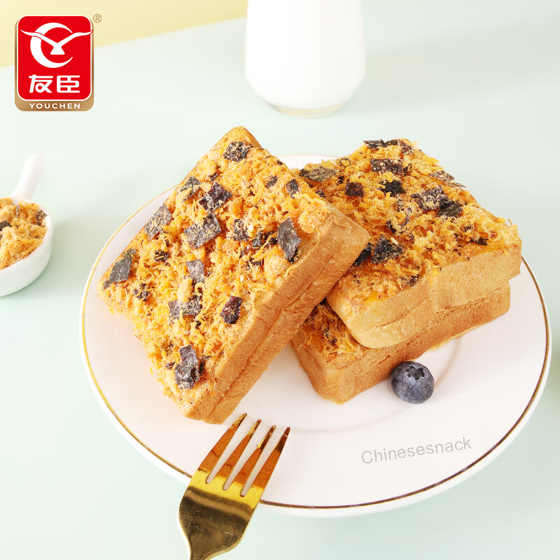 500g Youchen Floss & Seaweed Sandwich Toasts Breads Snack Quick Office Breakfast