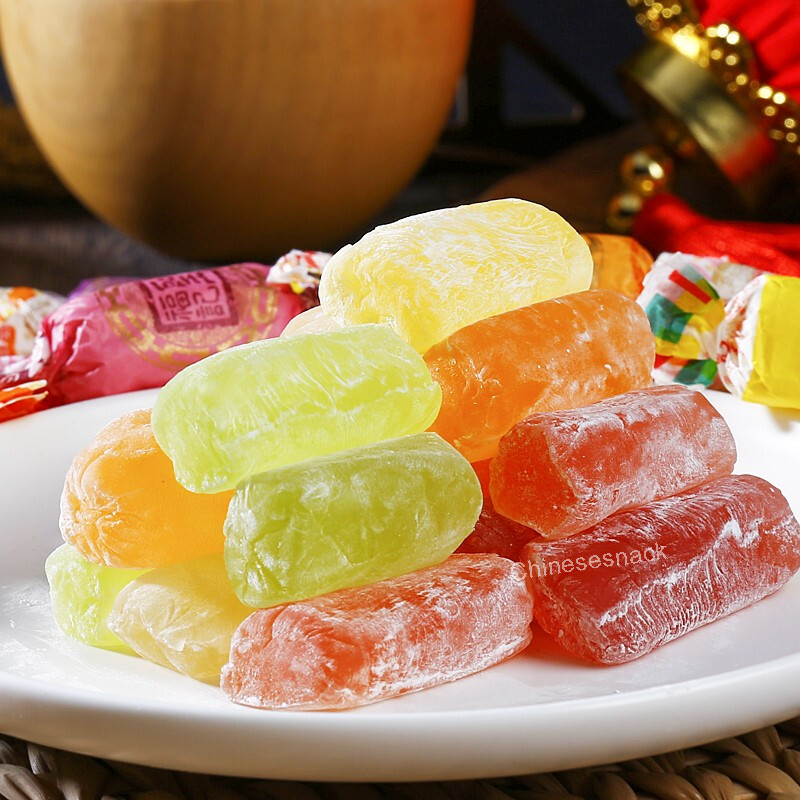 500g Shengfuji Mixed-Fruit Sorghum Maltose Soft Candy Snacks Present Party Food