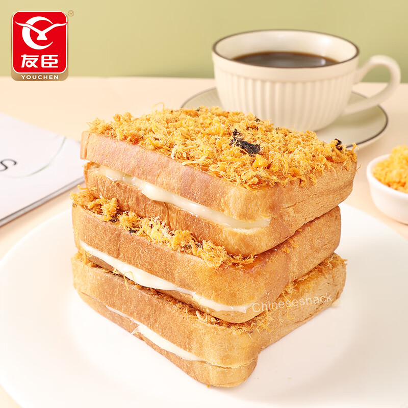 500g Youchen Floss & Seaweed Sandwich Toasts Breads Snack Quick Office Breakfast