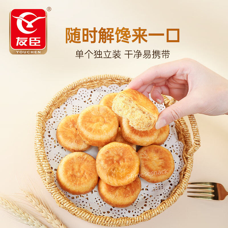 NEW FLAVOR! 500g Youchen ONION Floss Cakes Chinese Snacks 友臣肉松饼葱香味 中国特产
