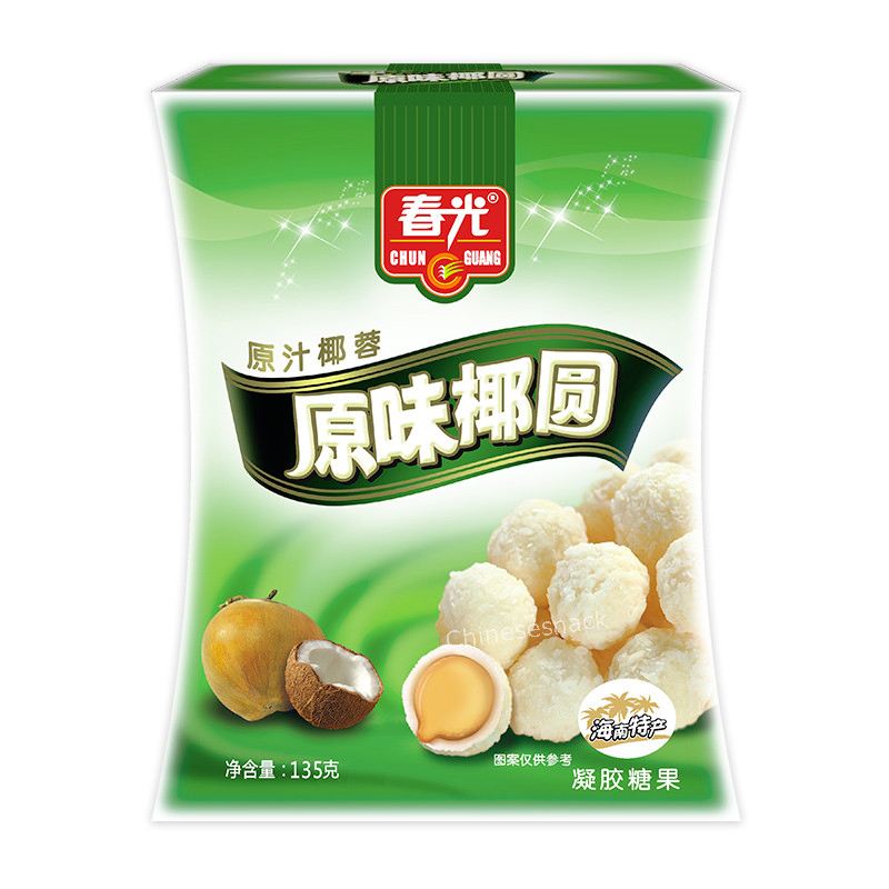 135g x 3 Chunguang Coconut Bonbon Soft Candies Chinese Specialty Snacks 春光原味椰圆