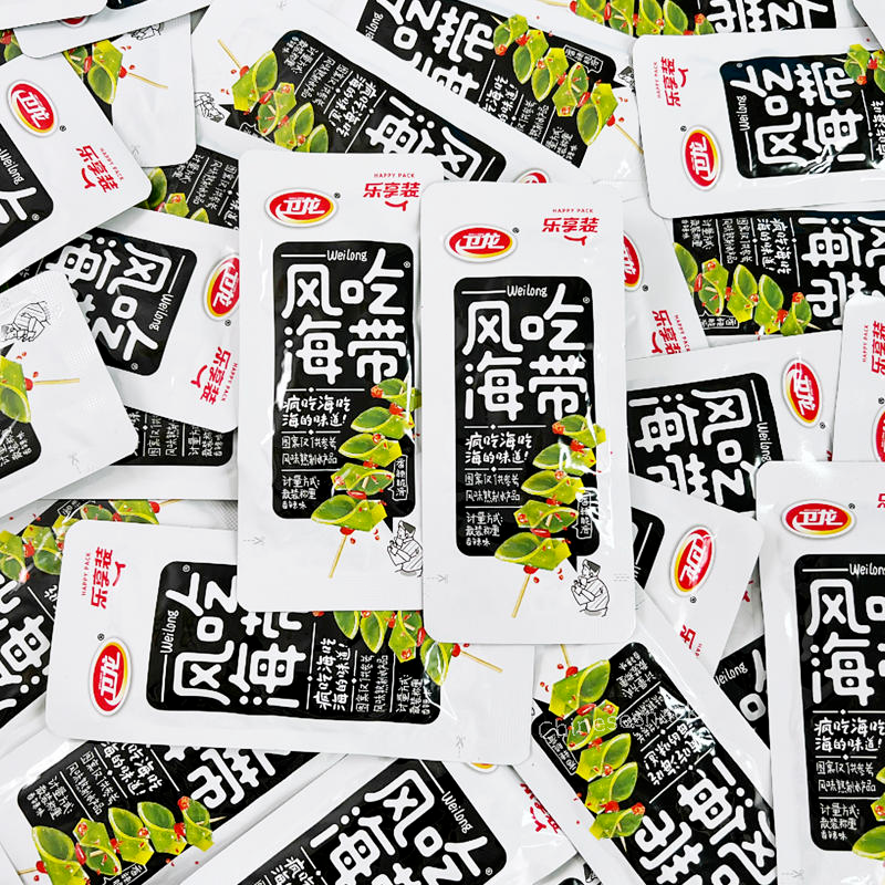 500g (about 30 bags) WEILONG Spicy Kelp Chinese Spicy Snacks 卫龙风吃海带