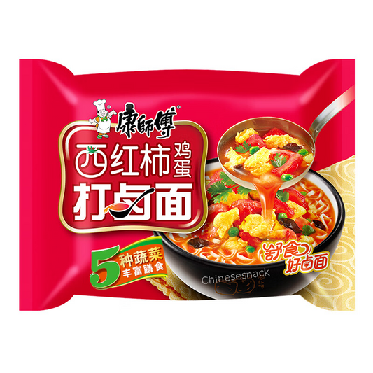 5 Bags Kangshifu Tomato Egg Ramen Chinese Instant Noodles 康师傅西红柿鸡蛋打卤面