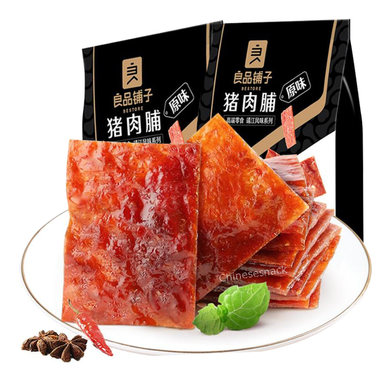 400g Liangpinpuzi Dried Pork Slices Jerky Snacks Spicy/Original 良品铺子猪肉脯 原味/香辣味