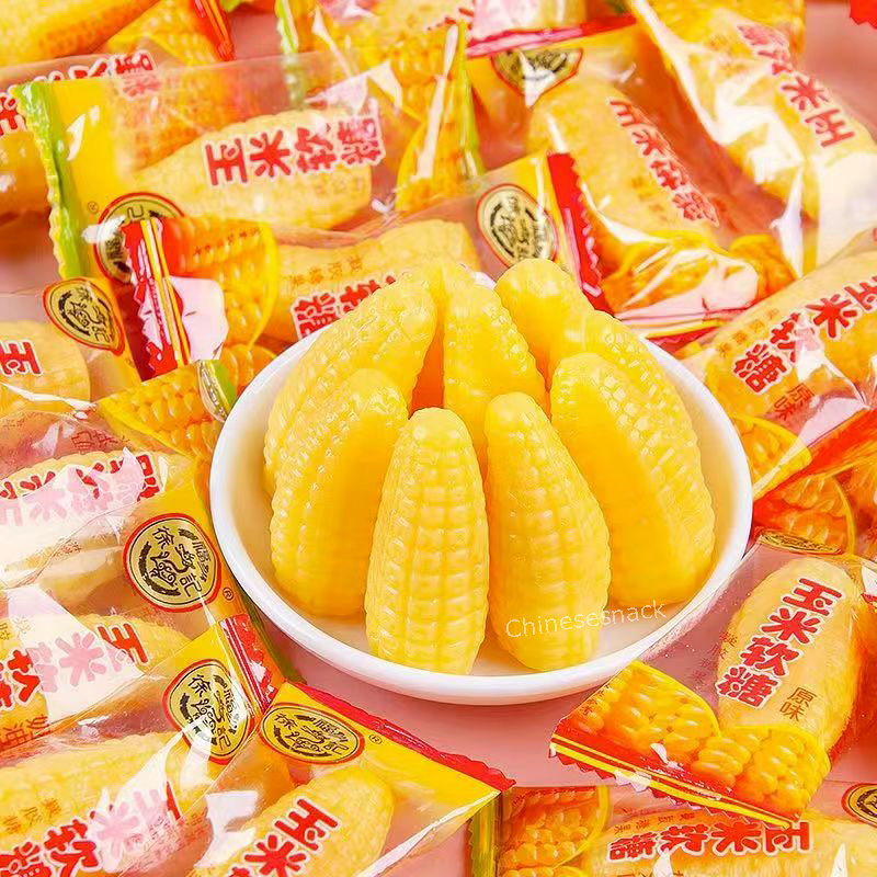 500g Cute Mini Corn Shaped Soft Candy with Mixed Flavors Dessert Sweet Snacks