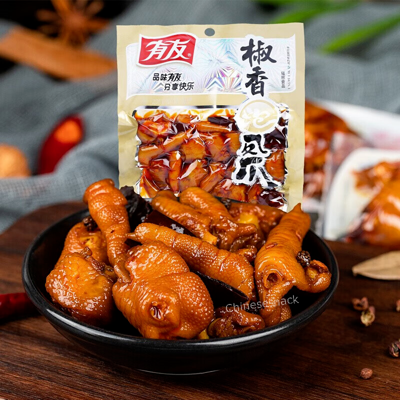 5 Youyou Chinese Spicy Chicken Feet Snacks Chinese Spicy Snacks 有友泡椒凤爪椒香味 中国特产